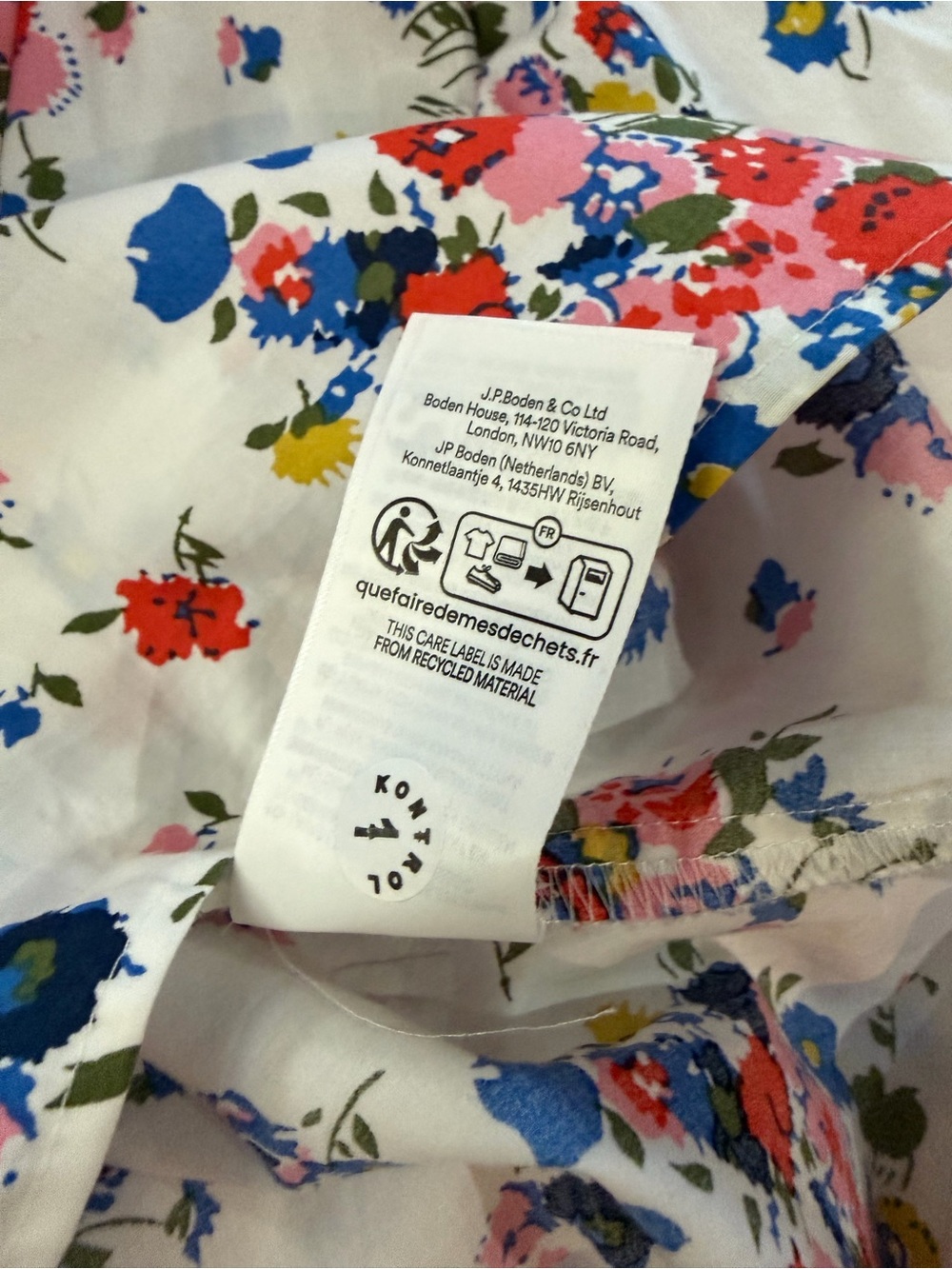 BODEN Helena Cotton Blouse White Floral 8 - Picture 9 of 13